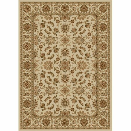 AURIC Como Rectangular Ivory Traditional Italy Area Rug, 2 ft. 2 in. W x 7 ft. 7 in. H AU1645754